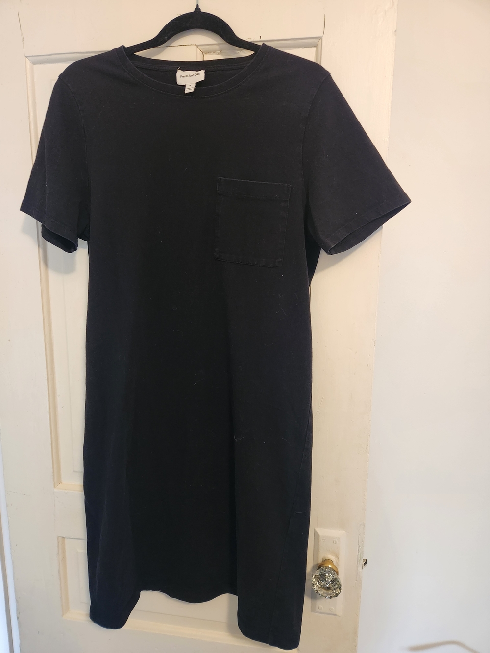 Casual Black Pocket T-Shirt Dress